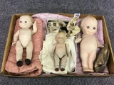 Group w/ Sm. Doll Comforters, Bisque