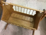 Lg. Wood Rocking Baby Cradle