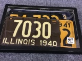 Collection of 4 Sets of 1940's Old License Plates