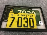 Collection of 3 Sets of Old 1930's License Plates