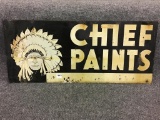 Tin Chief Paints Dbl Sided Sign