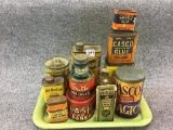 Lg. Group of Adv. Tins Including Johnson's