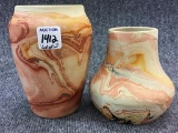 Lot of 2 Nemadji Pottery Vases