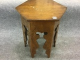 Sm. Wood 6 Sided Decorative Table