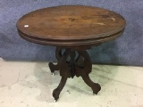 Oval Victorian Parlor Table (Has Stains on Top)