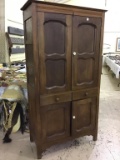 Vintage Kitchen Cabinet w/ Pierced Tin Sides