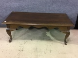 Contemp. Wood Coffee Table (17 Inches Tall