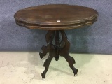 Oval Wood Victorian Parlor Table