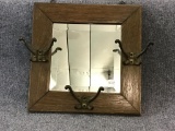 Sm. Wall Hanging Wood Framed Mirror