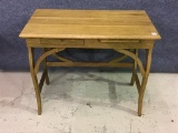 Sm. Wood Writing Desk w/ One Drawer & One