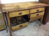 Primitive Possum Belly Cabinet (One Bottom Drawer