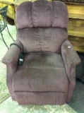Burgundy Upholstered Lift Chair (In Working