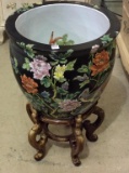 Lg. Oriental Design Garden Pot