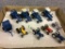 Lot of 10 Ford Tractors & Baler-1/64th Scale