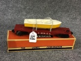 Lionel O Gauge Flat Car #6801-50 w/ Yellow Boat