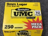 Mega Pack of Remington UMC 9 MM Luger Cartridges