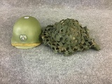 Lot of 2 Contemp. Military Helmets Including Steel