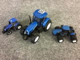 Lot of 3 New Holland Tractors Including