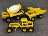 Lot of 3 Tonka Toys Including Road Grader,