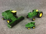 Lot of 3 John Deere Toys Including Tractor,