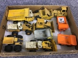 Lot of 9 Including Various Ertl Trucks & 2-Hitachi