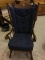 Lg. Wood Arm Chair w/ Cushion Seat & Back