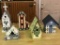 Lot of 5 Various Decorative Birdhouses