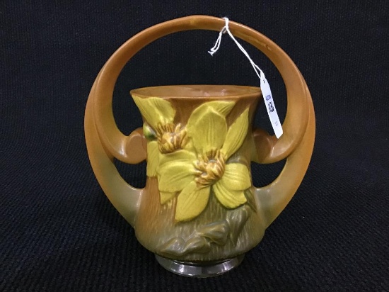 Roseville Clematis Dbl Handled Vase