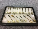 Lot of 17 Sterling Silver Souvenir Spoons