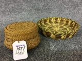 Lot of 2 Southwest Design Baskets Including