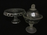 Lot of 2 Vintage Glassware Pieces Including
