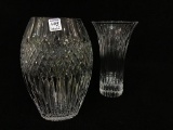 Lot of 2 Heavy Lead Crystal Vases Including Mikasa