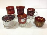 Lot of 6 Red Ruby Flash Pieces Including