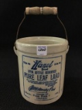 5 Pound Stoneware Lard Jar Front Marked