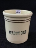 Adv. Stoneware Piece Marked Meadow Gold