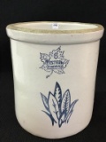 6 Gal. Stoneware Crock Front Marked Western