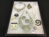 Collection of Ladies Mostly Silver Costume Jewelry
