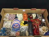 Box of Ladies Costume Jewelry Including Necklaces