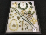 Collection of Ladies Gold Costume Jewelry & Some