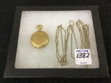 Sm. Gold Numa Ladies Hunting Case 17 Jewel Pocket