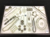 Lg. Collection of Ladies Silver Costume Jewelry