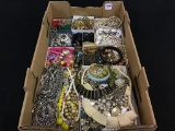 Box Filled w/ Various Ladies Costume Jewelry