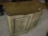 Baker Furniture Painted Cabinet w Wood Top