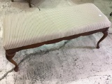 Contemporary Wood Upholstered Seat Bench