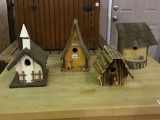 Lot of 4 Various Decorative Birdhouses