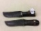 Lot of 2 Military Design Knives w/ Sheaths