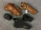 Lot of 5 Holsters Including 2 Leather & 3-Fabric/
