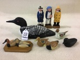 Group of Miniatures Including Jennings Decoy. Co