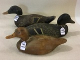 Lot of 3 Wood Various Duck Decoys