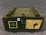 Wood Ammo Box w Approx. .32 Un-Opened
